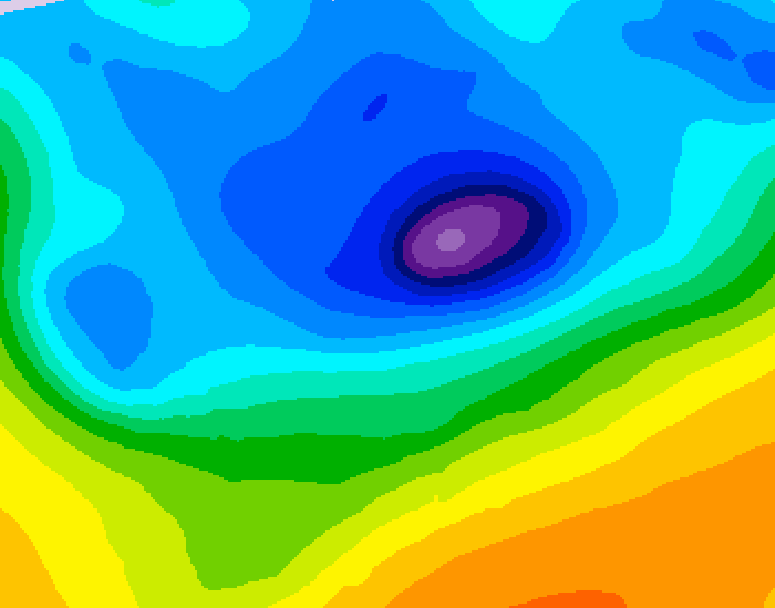GDPS 500 millibar geopotential height 072 hour forecast chart for Canada based on 2026/04/12 0000Z data