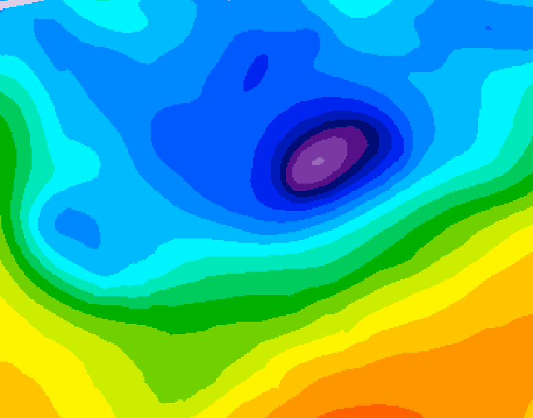 GDPS 500 millibar geopotential height 078 hour forecast chart for Canada based on 2026/04/12 0000Z data