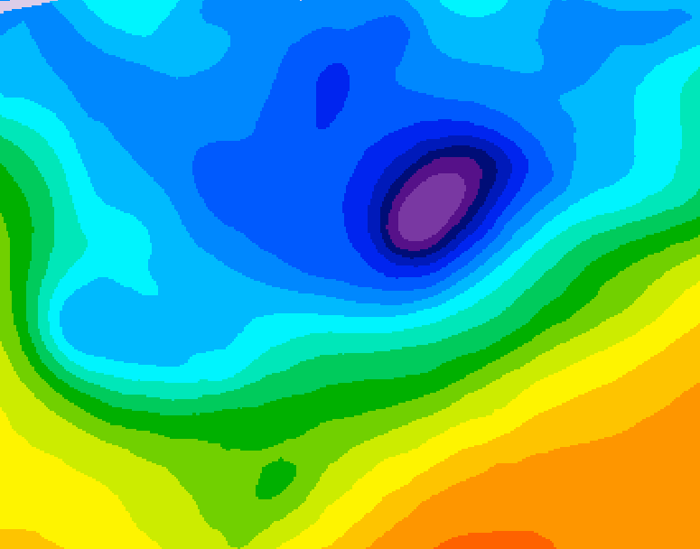 GDPS 500 millibar geopotential height 084 hour forecast chart for Canada based on 2026/04/12 0000Z data