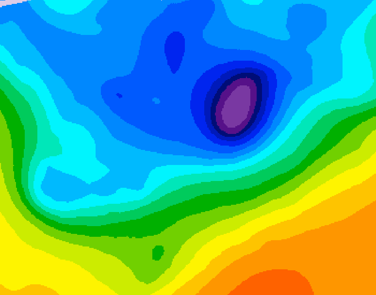 GDPS 500 millibar geopotential height 090 hour forecast chart for Canada based on 2026/04/12 0000Z data