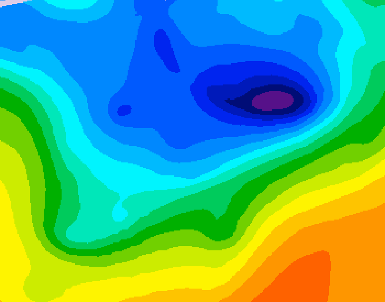 GDPS 500 millibar geopotential height 114 hour forecast chart for Canada based on 2026/04/12 0000Z data