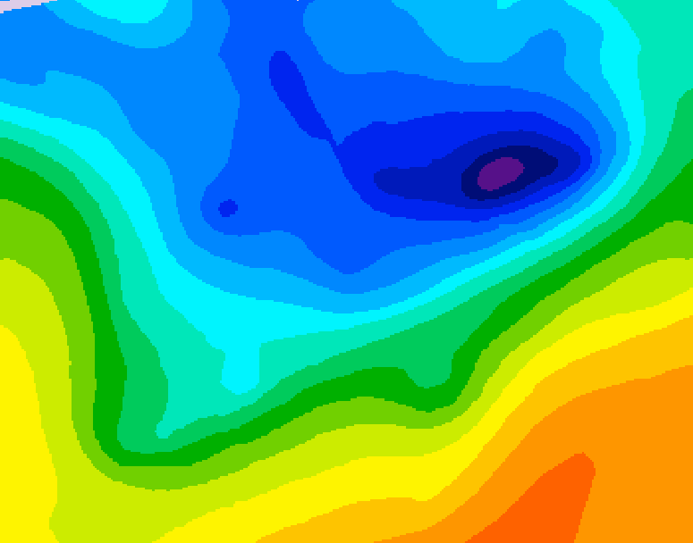 GDPS 500 millibar geopotential height 120 hour forecast chart for Canada based on 2026/04/12 0000Z data