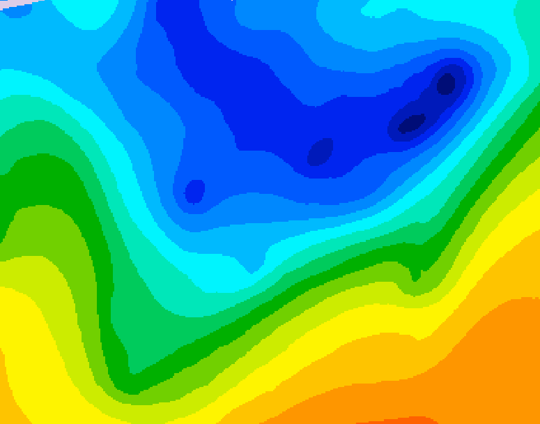 GDPS 500 millibar geopotential height 138 hour forecast chart for Canada based on 2026/04/12 0000Z data