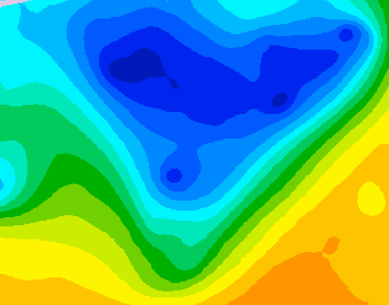 GDPS 500 millibar geopotential height 174 hour forecast chart for Canada based on 2026/04/12 0000Z data