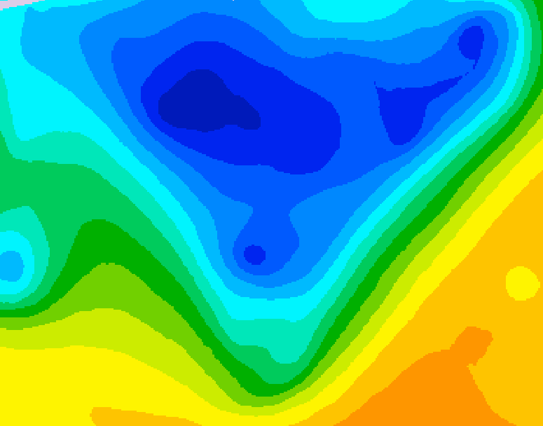 GDPS 500 millibar geopotential height 180 hour forecast chart for Canada based on 2026/04/12 0000Z data