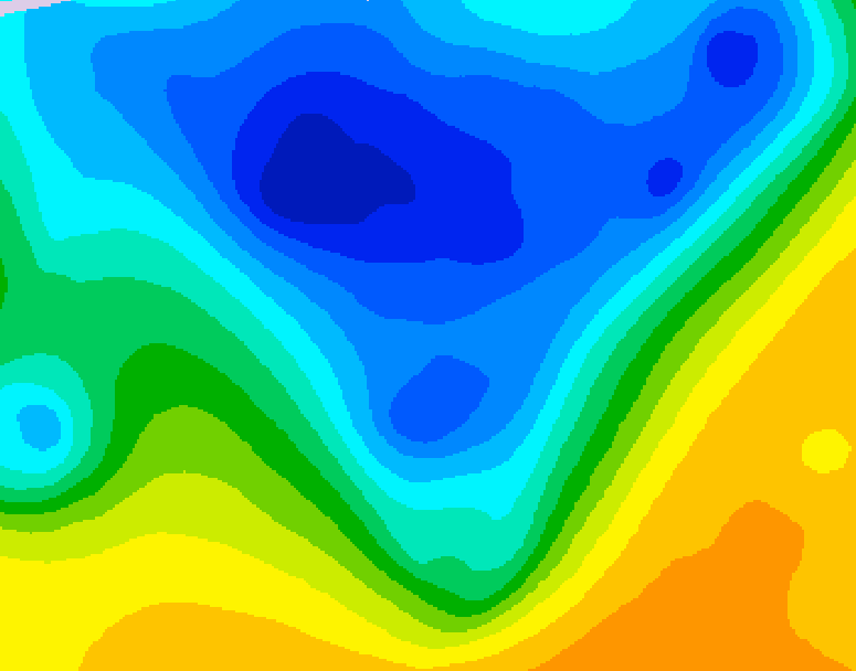 GDPS 500 millibar geopotential height 186 hour forecast chart for Canada based on 2026/04/12 0000Z data