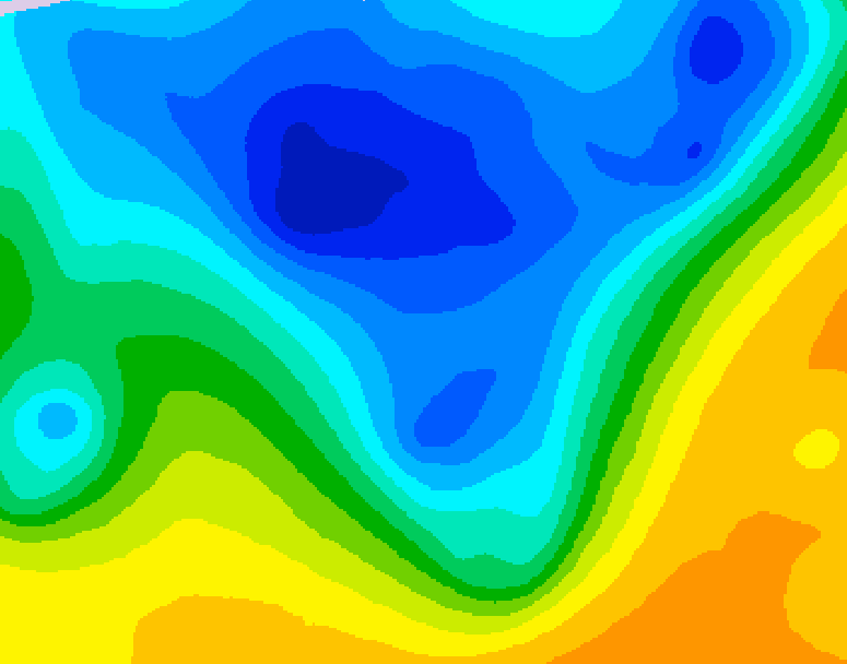 GDPS 500 millibar geopotential height 192 hour forecast chart for Canada based on 2026/04/12 0000Z data