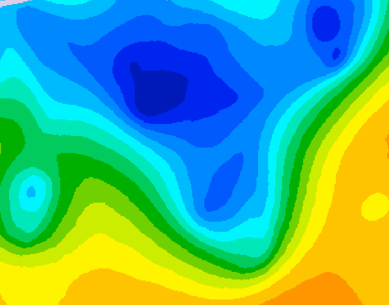 GDPS 500 millibar geopotential height 198 hour forecast chart for Canada based on 2026/04/12 0000Z data