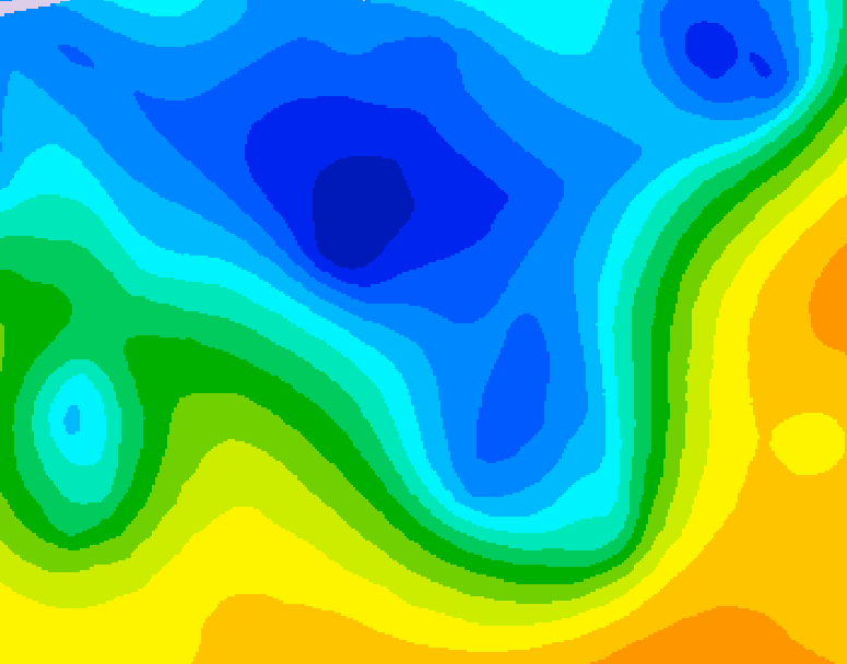 GDPS 500 millibar geopotential height 204 hour forecast chart for Canada based on 2026/04/12 0000Z data