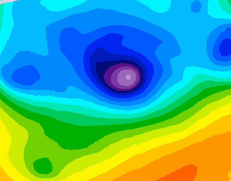 GDPS 500 millibar geopotential height 036 hour forecast chart for Canada based on 2026/04/12 1200Z data