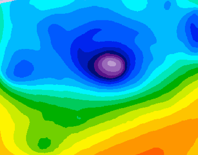 GDPS 500 millibar geopotential height 042 hour forecast chart for Canada based on 2026/04/12 1200Z data