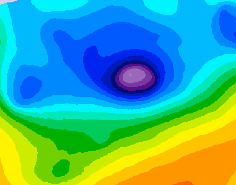 GDPS 500 millibar geopotential height 048 hour forecast chart for Canada based on 2026/04/12 1200Z data