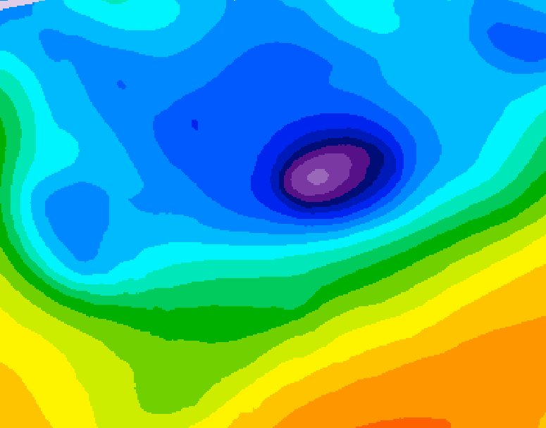 GDPS 500 millibar geopotential height 060 hour forecast chart for Canada based on 2026/04/12 1200Z data