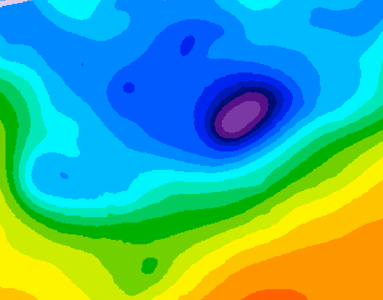 GDPS 500 millibar geopotential height 072 hour forecast chart for Canada based on 2026/04/12 1200Z data