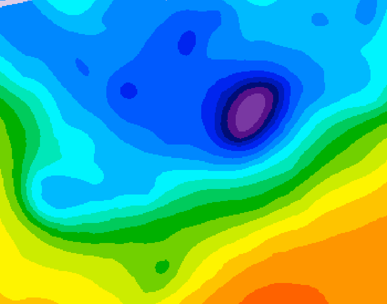 GDPS 500 millibar geopotential height 078 hour forecast chart for Canada based on 2026/04/12 1200Z data