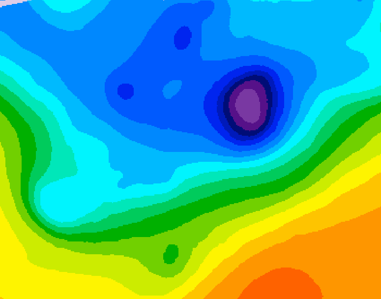 GDPS 500 millibar geopotential height 084 hour forecast chart for Canada based on 2026/04/12 1200Z data