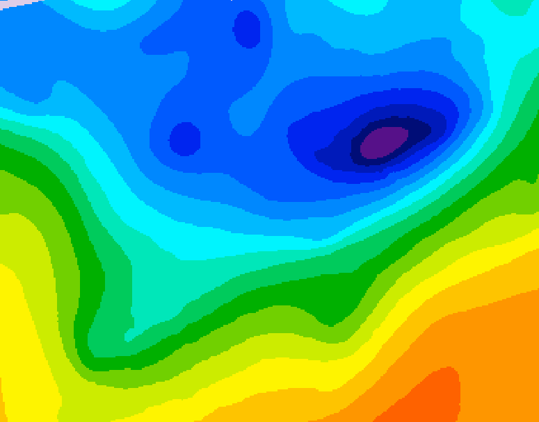 GDPS 500 millibar geopotential height 108 hour forecast chart for Canada based on 2026/04/12 1200Z data
