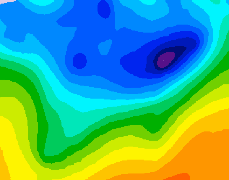GDPS 500 millibar geopotential height 114 hour forecast chart for Canada based on 2026/04/12 1200Z data