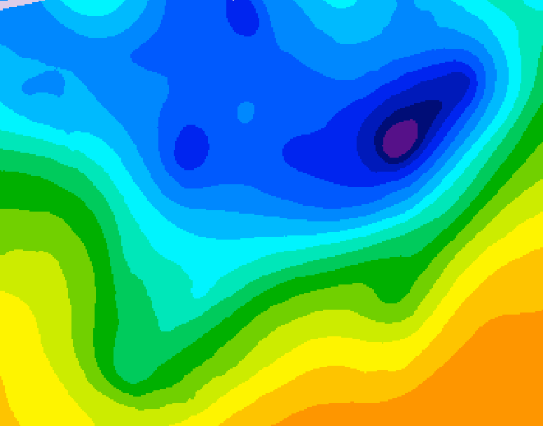 GDPS 500 millibar geopotential height 120 hour forecast chart for Canada based on 2026/04/12 1200Z data