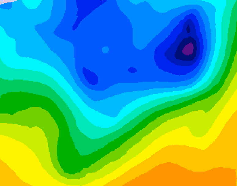 GDPS 500 millibar geopotential height 138 hour forecast chart for Canada based on 2026/04/12 1200Z data