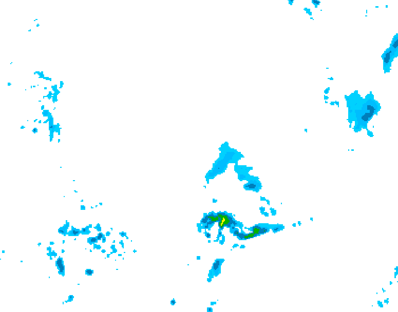GDPS precipitation 024 hour forecast chart for Canada based on 2026/04/12 0000Z data
