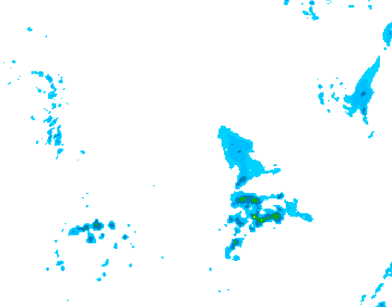 GDPS precipitation 030 hour forecast chart for Canada based on 2026/04/12 0000Z data