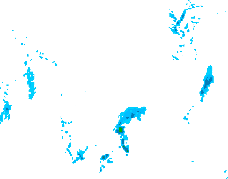 GDPS precipitation 132 hour forecast chart for Canada based on 2026/04/12 1200Z data