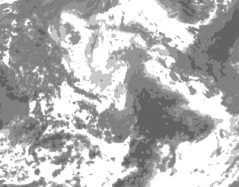 GDPS total cloud 030 hour forecast chart for Canada based on 2026/04/12 0000Z data