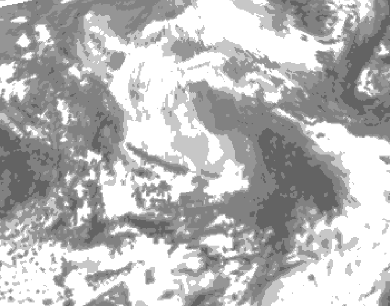GDPS total cloud 042 hour forecast chart for Canada based on 2026/04/12 0000Z data