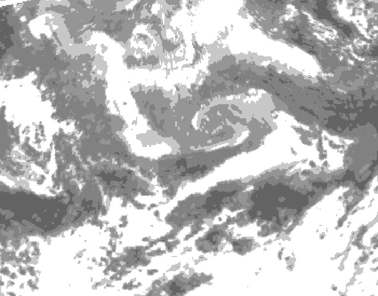 GDPS total cloud 072 hour forecast chart for Canada based on 2026/04/12 0000Z data