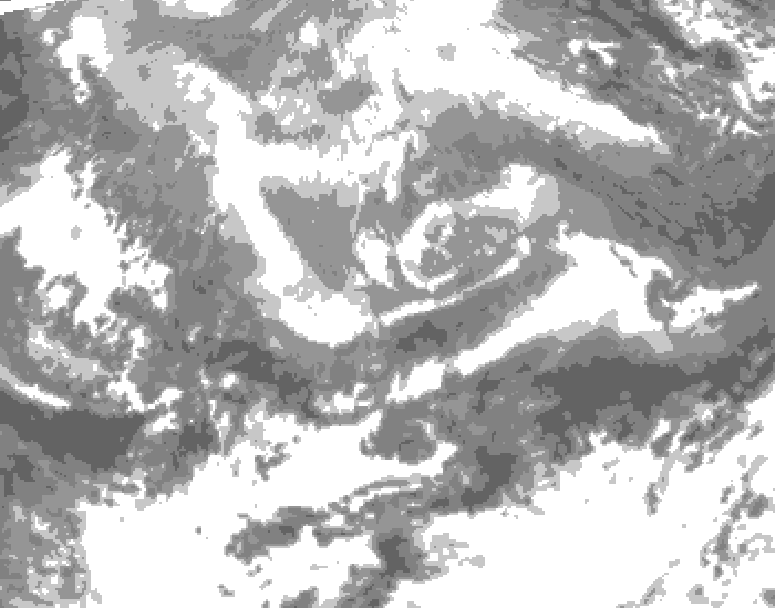 GDPS total cloud 078 hour forecast chart for Canada based on 2026/04/12 0000Z data
