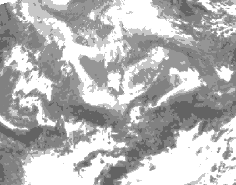 GDPS total cloud 084 hour forecast chart for Canada based on 2026/04/12 0000Z data