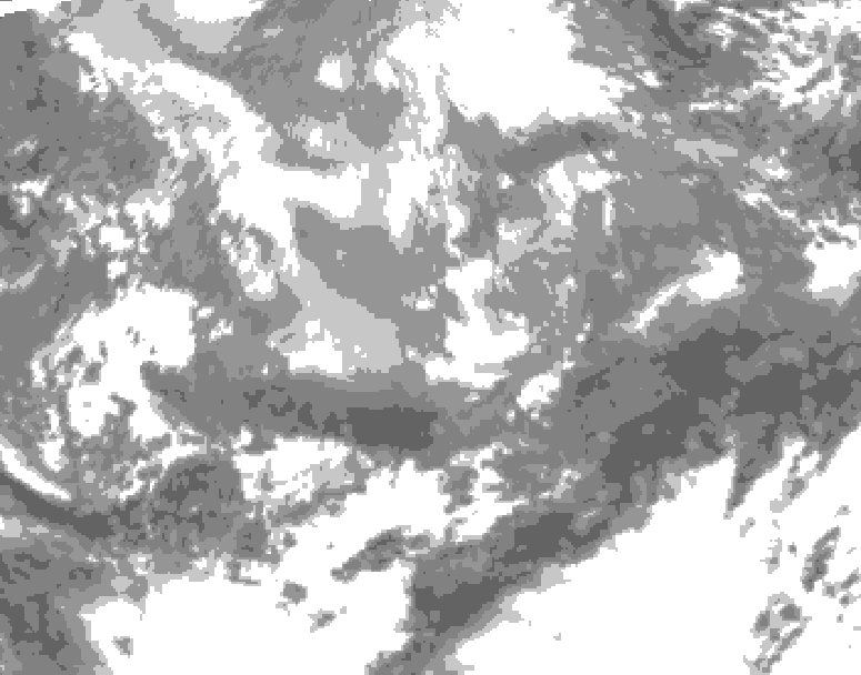 GDPS total cloud 090 hour forecast chart for Canada based on 2026/04/12 0000Z data