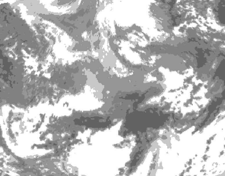 GDPS total cloud 114 hour forecast chart for Canada based on 2026/04/12 0000Z data
