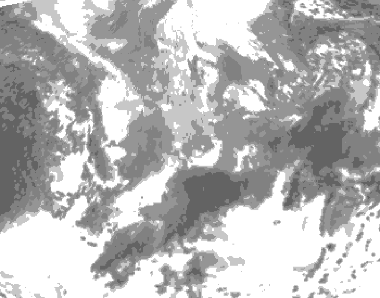 GDPS total cloud 138 hour forecast chart for Canada based on 2026/04/12 0000Z data