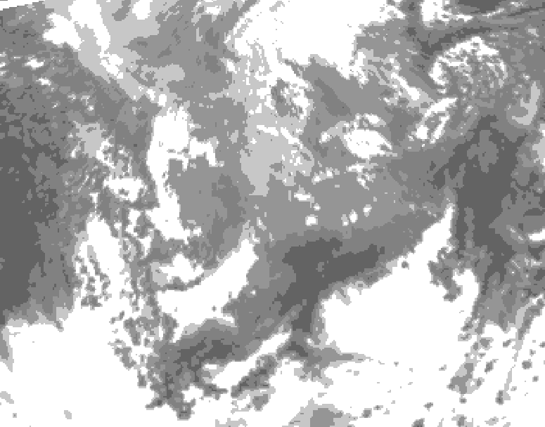 GDPS total cloud 144 hour forecast chart for Canada based on 2026/04/12 0000Z data