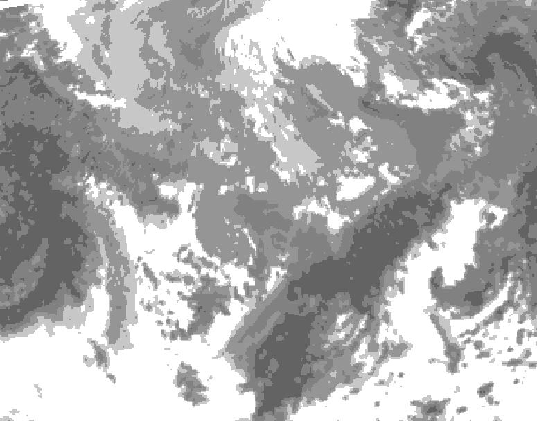 GDPS total cloud 168 hour forecast chart for Canada based on 2026/04/12 0000Z data