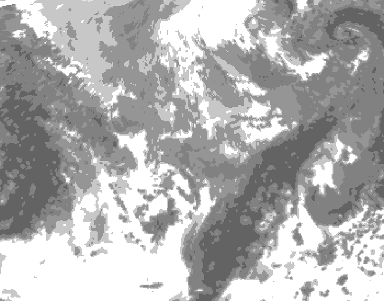 GDPS total cloud 174 hour forecast chart for Canada based on 2026/04/12 0000Z data