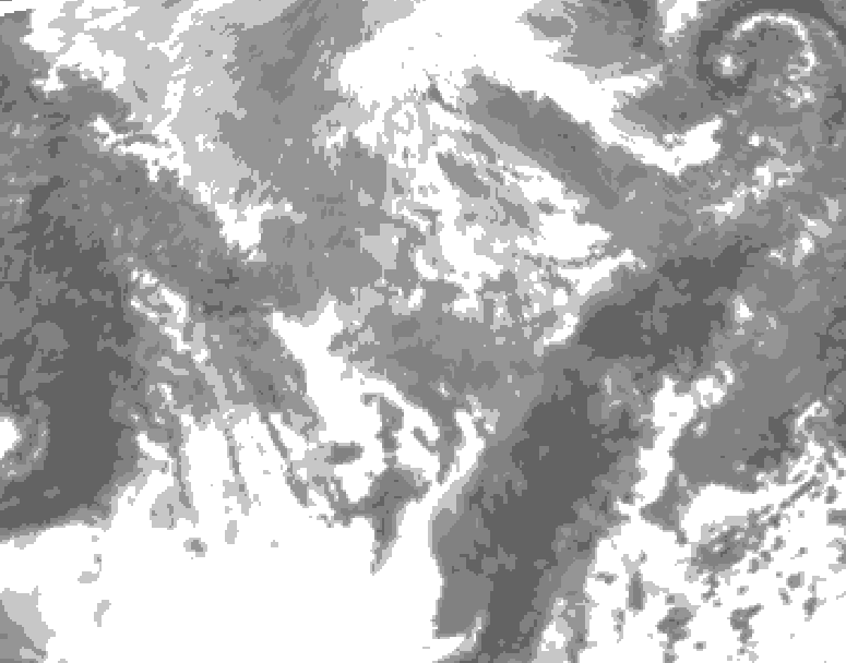 GDPS total cloud 180 hour forecast chart for Canada based on 2026/04/12 0000Z data