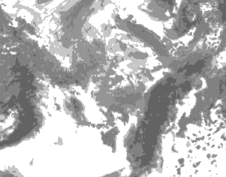 GDPS total cloud 186 hour forecast chart for Canada based on 2026/04/12 0000Z data