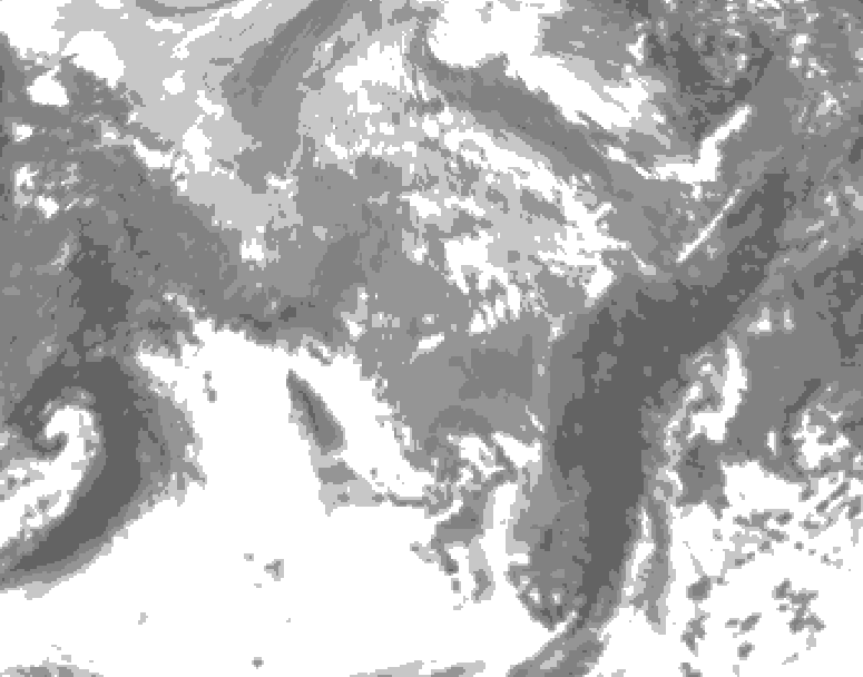 GDPS total cloud 192 hour forecast chart for Canada based on 2026/04/12 0000Z data