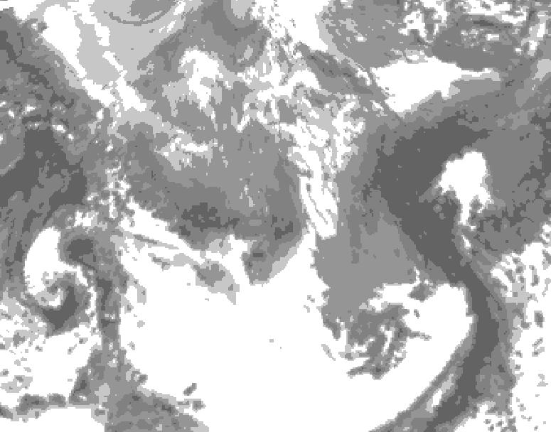GDPS total cloud 216 hour forecast chart for Canada based on 2026/04/12 0000Z data