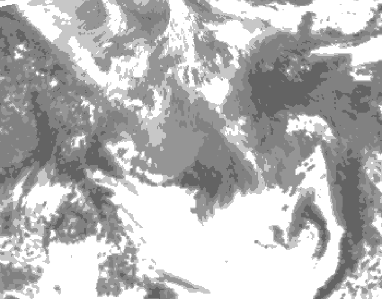 GDPS total cloud 234 hour forecast chart for Canada based on 2026/04/12 0000Z data