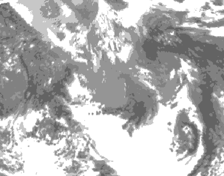 GDPS total cloud 240 hour forecast chart for Canada based on 2026/04/12 0000Z data