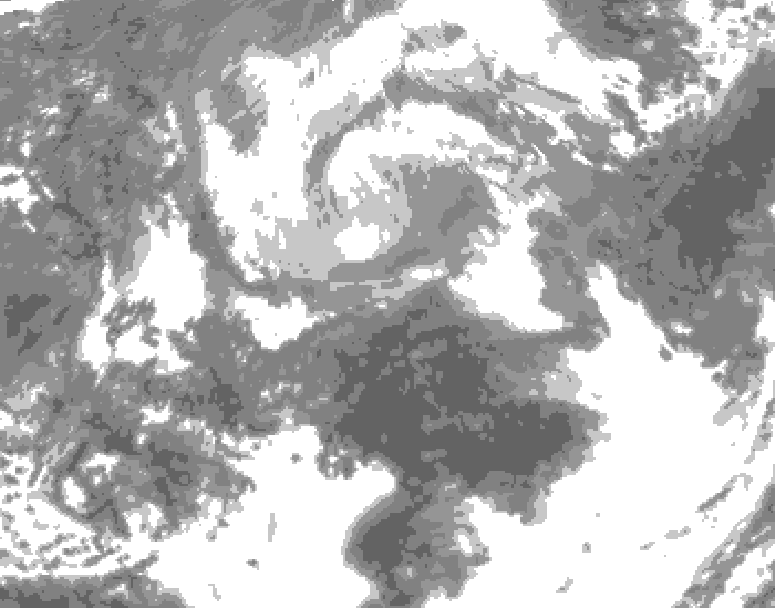 GDPS total cloud 006 hour forecast chart for Canada based on 2026/04/12 1200Z data