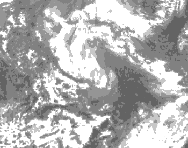 GDPS total cloud 024 hour forecast chart for Canada based on 2026/04/12 1200Z data