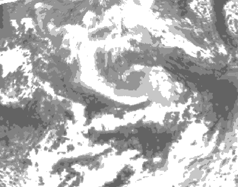 GDPS total cloud 048 hour forecast chart for Canada based on 2026/04/12 1200Z data