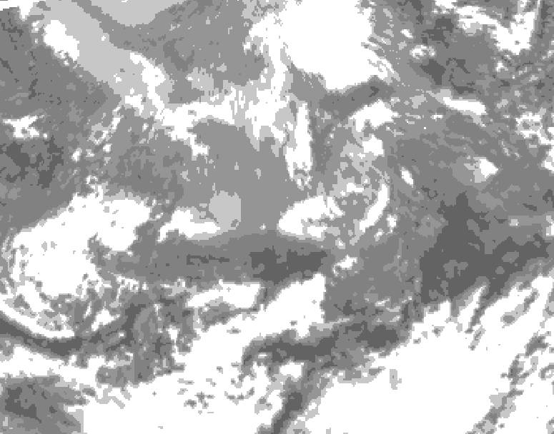 GDPS total cloud 084 hour forecast chart for Canada based on 2026/04/12 1200Z data