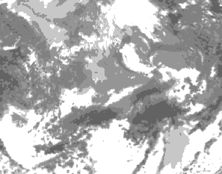 GDPS total cloud 108 hour forecast chart for Canada based on 2026/04/12 1200Z data