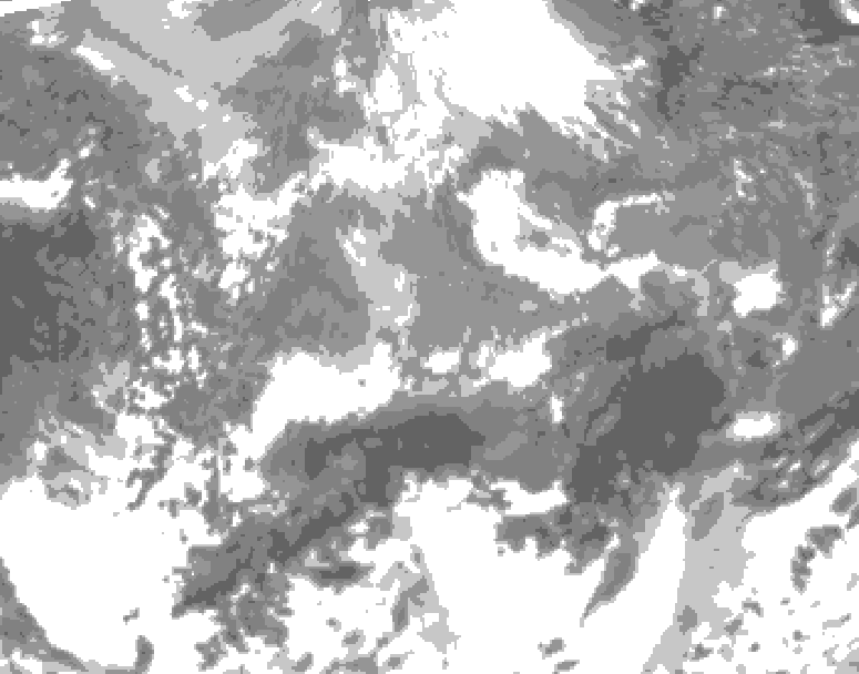 GDPS total cloud 114 hour forecast chart for Canada based on 2026/04/12 1200Z data